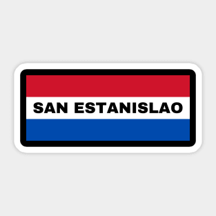 San Estanislao City in Paraguay Flag Colors Sticker